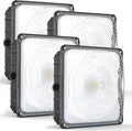 HYPERLITE LED Canopy Light 45W: 6300LM 5000K Daylight - 120-277V LED Canopy Lights Outdoor IP65 Waterproof for Workshop Carport Entrance - 4 Pack