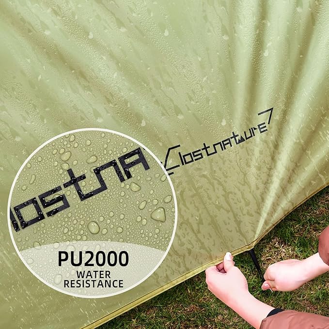Clostnature Camping Tent with Porch - Waterproof 2 Person Tent for Camping Easy Setup Lightweight Two Person Shelter for Hiking Backpacking Family Outdoor