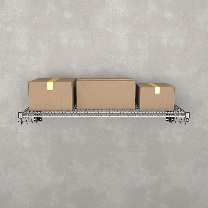 24 x 48 Chrome Wire Wall Mount Shelf