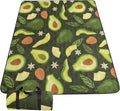 Outdoor Picnic BlanketPortable Sandproof Waterproof Picnic MatAvocado Printed Camping Beach Mat for Sand and Wet Grass Hiking (Avocado L)