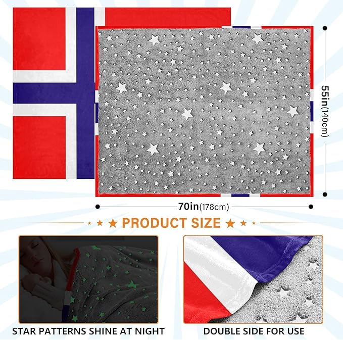 Soft Throws Norway Flag Blanket Throws 50x70 Inches