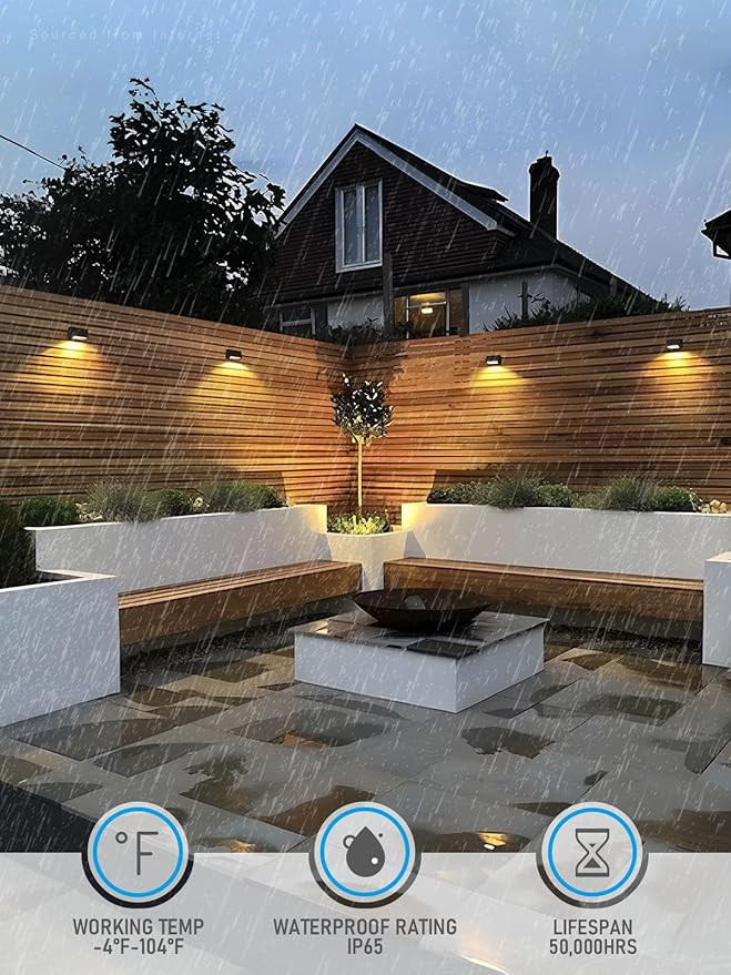 LEONLITE 5CCT Low Voltage Fence Lights 4inch 3W LED Deck Lights 12-24V AC/DC Landscape Step Railing Light CRI90 1800K/2700K/3000K/4000K/5000K IP65 UL Listed Cord Black Aluminum Pack of 4