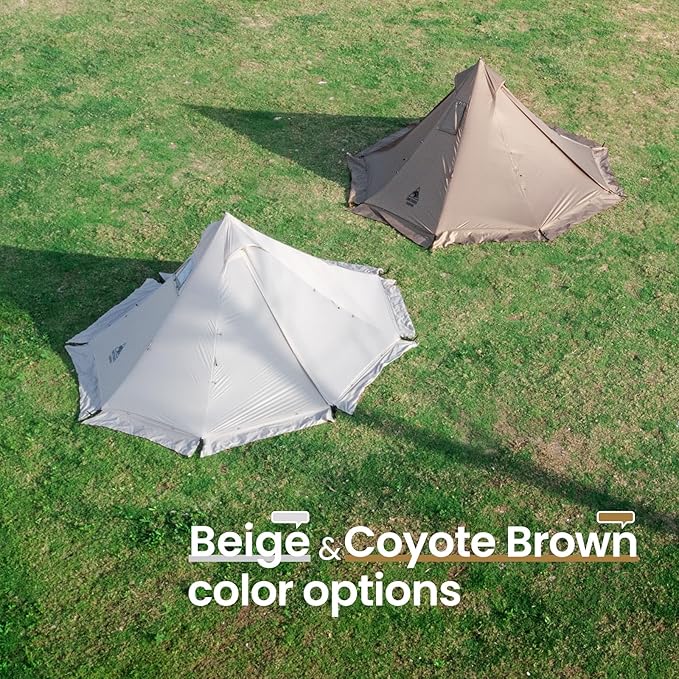 OneTigris Smokey HUT Hot Tent with Stove Jack Ultralight 4 Season Tipi Tent with Snow Skirt &amp Detachable Floor for Camping Hiking Bushcraft Backpacking