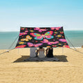 Bolaz Beach Canopy Tent Sun Shade9'×10.5' Large Family Beach Shade UPF50+- Outdoor Shade for Camping Trips FishingBeautiful Butterfies Pattern