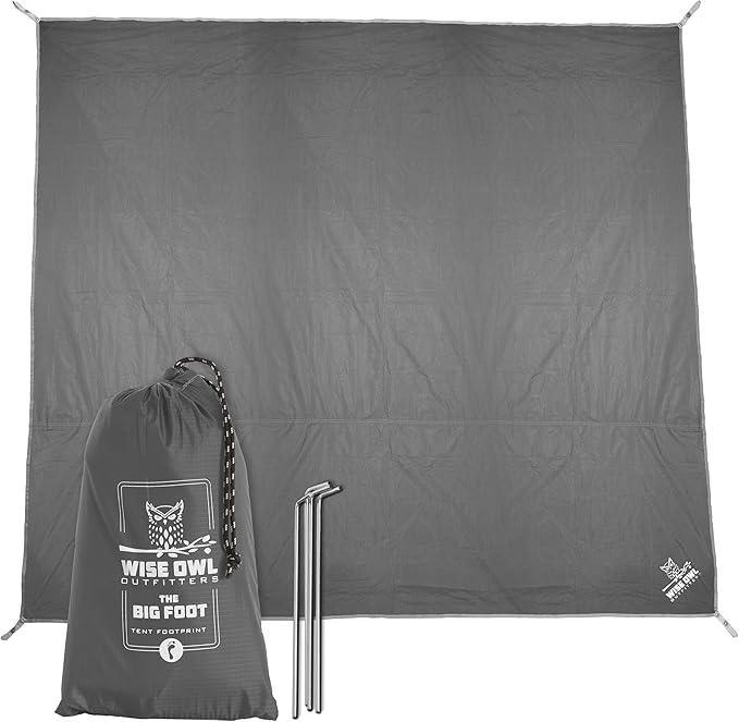 Wise Owl Outfitters Camping Tarp – Waterproof Ultralight Ground Sheet Tent Footprint &amp Tent Accessories for Campers Backpackers Hammocks &amp Outdoor Adventure Gear