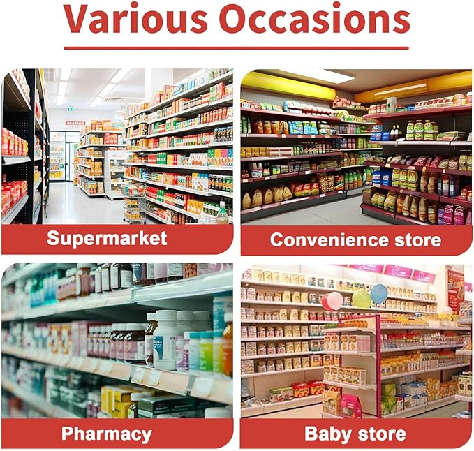 Supermarket Shelf Label Holder StandingSnack Display RackCandy Potato Chips Fruit Vegetable Storage OrganizerLarge Pantry Convenience Stores Shelves for Grocery 93x80x195cm(Ten-Shelves)