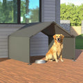 4×4×3 ft Dog Shade Shelter Pet Tent Outdoor Portable Pet Tent Outside Dog Sun Rain Canopy Pet House Animal Shelter for Small to Large Dogs Cats (Grey)