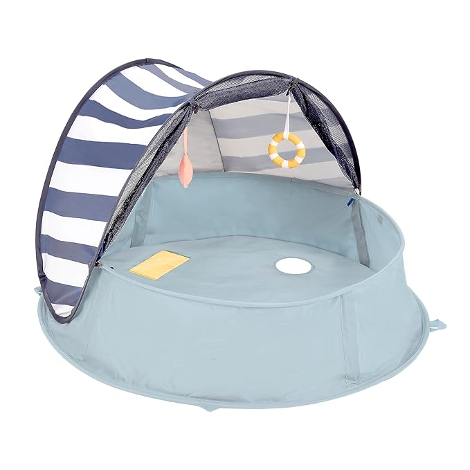 Babymoov Aquani Tent &amp Pool 3 in 1 Pop Up Tent Kiddie Pool and Play Area (Summer 2024 Essential) Marine One Size