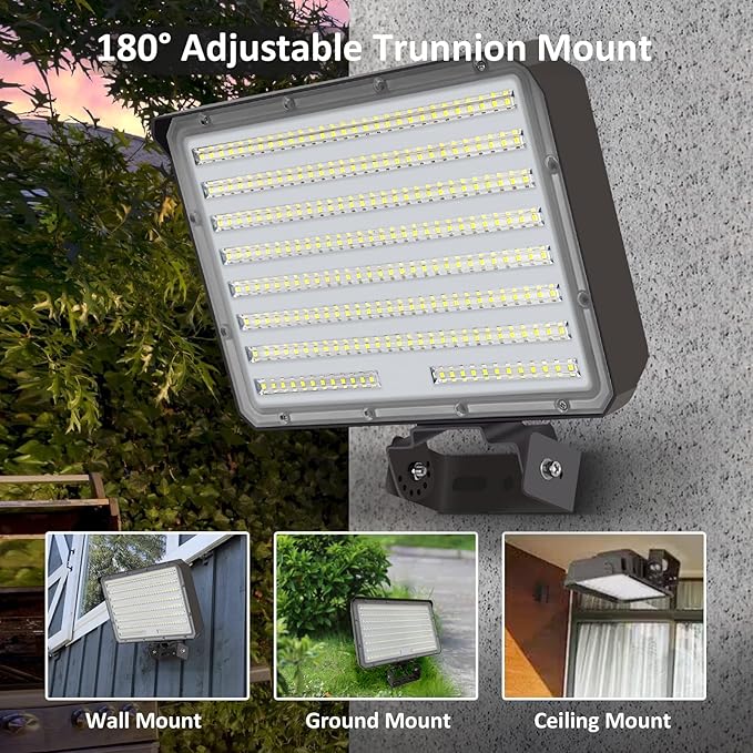 150W LED Outdoor LED Flood Light 21000LM 1500W Equivalent AC100-277V 5000K Daylight IP65 Waterproof Outdoor Sercurity Light for Landscape/Parking Lot