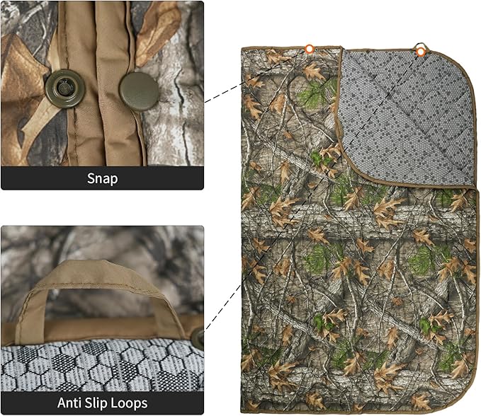 LOOGU Camo Blanket Waterproof Insulation Poncho Liner for Outdoor Camping Hiking Hunting Survival Backpacking Picnicking