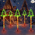 Outdoor Christmas Decorations Lights 5 in 1 Candy Cane Christmas Tree Lights with 8 Modes Christmas Pathway Lights Outdoor Waterproof LED Christmas Outside Lights for Yard Path Garden Decor