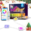 POOFZY Permanent Outdoor Lights for House49ft RGB+IC Smart Outdoor Decor 50 Scene ModesApp/Remote ControlIP67 Waterprooffor ChristmasHalloweenDaily &amp Holiday Party DecorHouse Roof Lighting