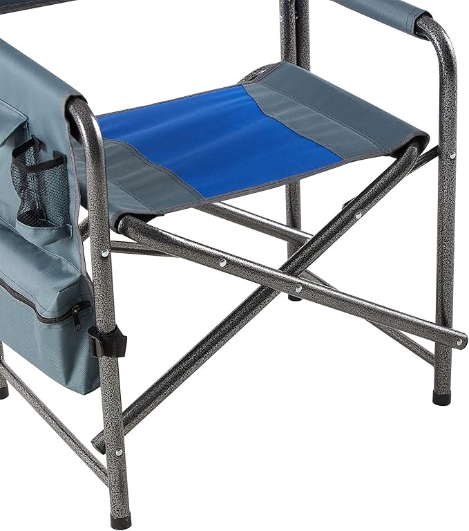 2 Folding Padded Camping Chair Portable Outdoor Chair with Storage Bag armrests and Anti Slip feet Suitable for Beaches backyards barbecues picnics and terraces. (2 Blue)