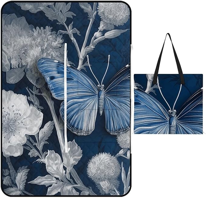 Zipper Peaceful Countryside Style Picnic Mat Suitable for Travel Camping Park Or Home Use
