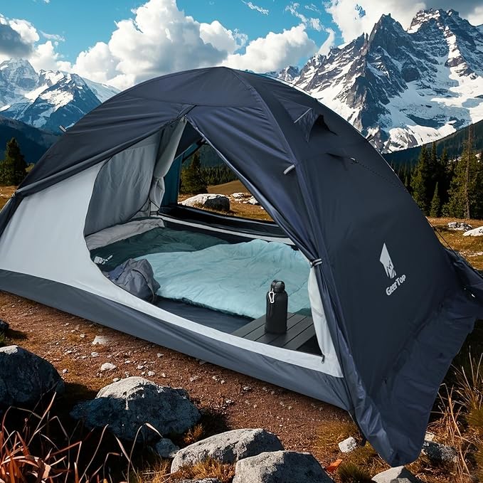 GEERTOP Ultralight 2 Person Backpacking Tent 4 Season Waterproof Camping Tent Double Layer Cold Weather Easy Set Up Tents for Family Camp Hiking Hunting Outdoor Mountaineering Travel