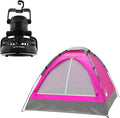 Wakeman Tents 2-Person Tent with Removable Rain Fly and Carry Bag - Comes with Camping Lantern with Fan - Weather-Resistant Camping Accessories by Wakeman