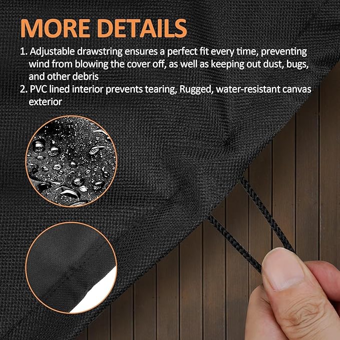 Tabletop Grill Cover for Royal Gourmet CD1519 Portable Charcoal Grill for Royal Gourmet Tabletop Charcoal Camping Grill Waterproof UV Resistant Windproof Dustproof Cover