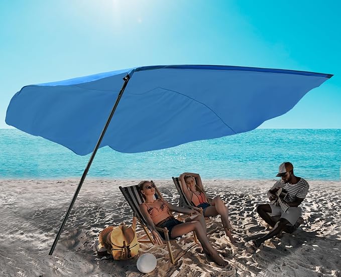 Shade Beach Tent Canopy for 3–6 People UPF 50+ UV Protection Sun Shade Lightweight 4 lbs Sets Up in 3 Minutes Portable Shelter for Beach Camping Fishing &amp Backyard Fun