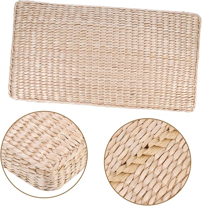 Healifty Cooling Straw Woven Sleeping Pillow for Sweat Steam Rooms Neck Support for Comfortable Sleep Handmade Design for Health and Wellness