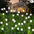OZS 8 Pack Total 64 LED Solar Firefly Lights Fairy Outdoor - Solar Garden Lights Outdoor Sway by Wind Waterproof for Garden Patio Pathway Fairy Decoration (Cool White)
