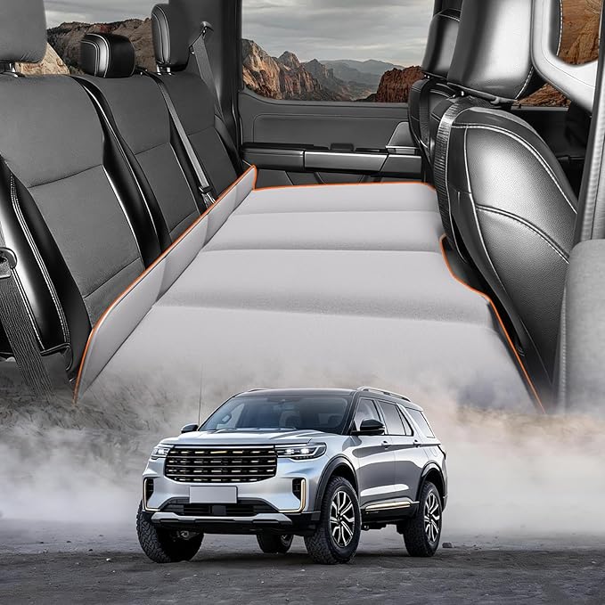 Car Bed Backseat For Ford Explorer Folding Mattress | Non Inflatable Car Mattress Easy To Clean Material With Convenient Storage Design Inflation-Free Sleeping Platform Car Camping Accessories
