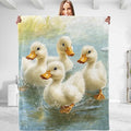Duck Blanket - Plush Soft Comfy Lightweight Warm Fuzzy Cozy and Stylish Flannel Throw Blanket Perfect for Couch Travel Bed Office Outdoor - 60in×80in(color77)