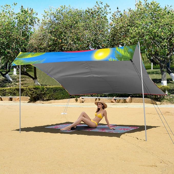 Beach Tent Sun Shelter Cool Dachshunds Driving Lightweight &amp Easy Setup Beach Shade Canopy for Camping Fishing