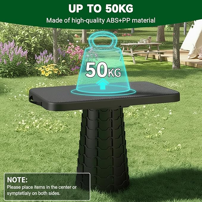 Small Portable Folding Table Ultralight Collapsible Foldable Picnic Table and Stool 2 in 1 for Outdoor Camping BBQ Cooking Festival Beach Home Use