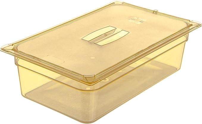 Carlisle FoodService Products 10410U13 High Heat Universal Handled Lid 20.75 x 12.88 x 0.88 Amber For TopNotch Full Size Food Pans (Case of 6)