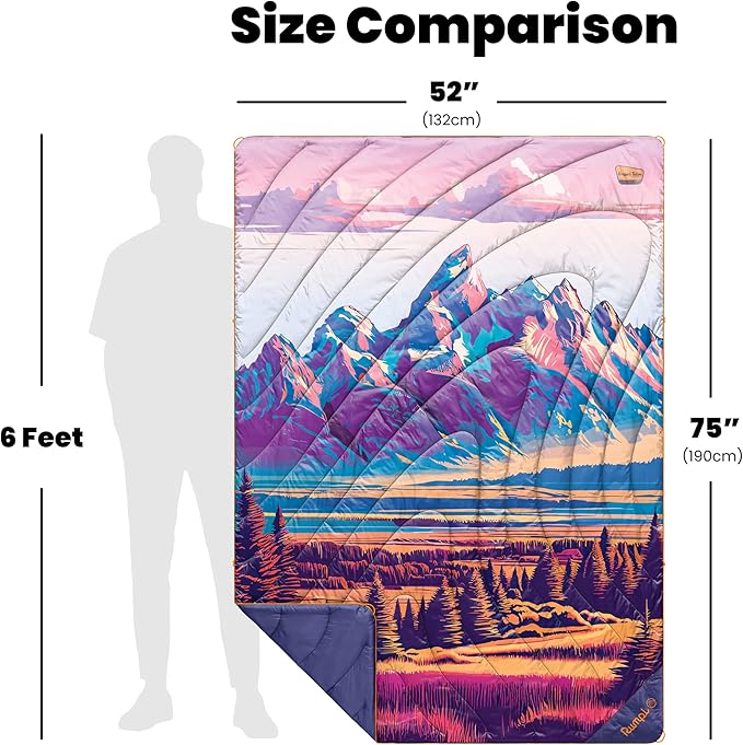 Rumpl Original Puffy National Park Blanket for Camping and Outdoors Grand Teton - V3
