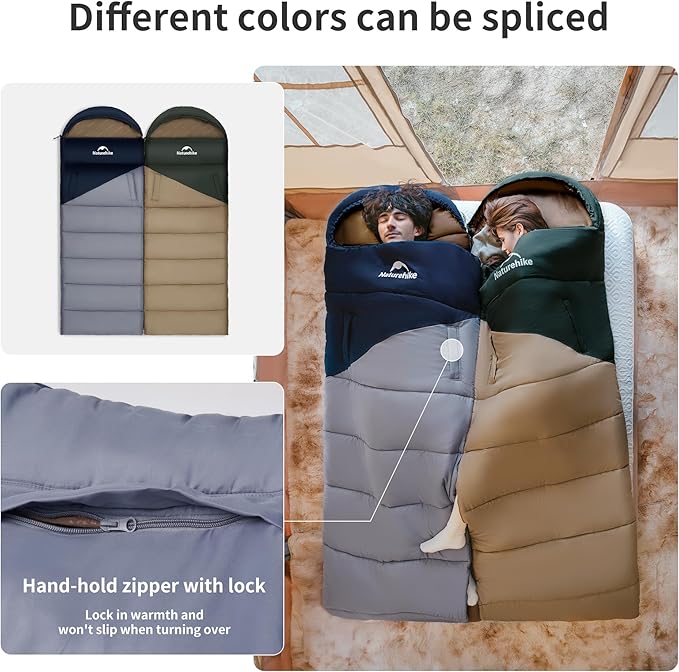 Naturehike Camping Sleeping Bag for Adults Backpacking Compact Sleeping Bags 47℉ Lightweight for Camping Hiking 3 Seasons