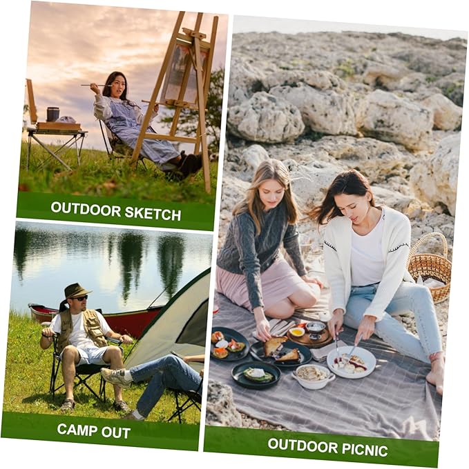 Portable Folding Camping Chair Outdoor Heavy Duty for Adults Lightweight Compact Storage Bag