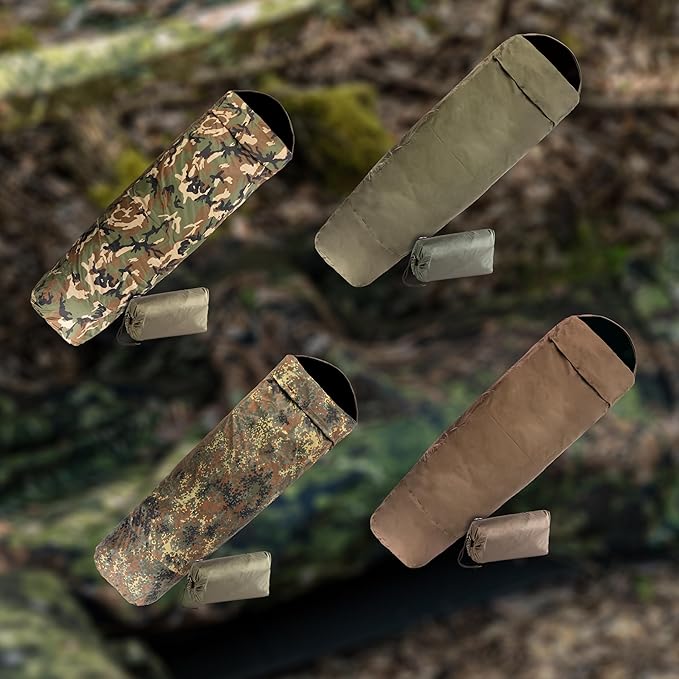 Mil-Tec Trilaminate Durable Waterproof Lightweight Breathable Tactical Outdoor Camping Hiking Generous Cut Sleeping Bag Cover with Zip Closure | Suitable for Various Sleeping Bags