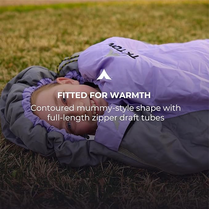 Teton 20F and 5F Degree Sleeping Bag Lightweight Warm Weather Mummy Sleeping Bags for Adults and Kids Camping Backpacking Hiking