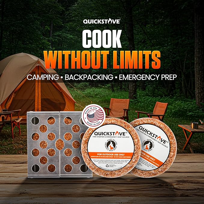 Portable Stove with 2 Fire Starters Lightweight Stainless Steel Wood Burning Stove for Emergency Preparedness Survival Supplies Camping Gear &amp Outdoor Cooking