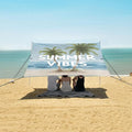 Bolaz Beach Canopy Tent Sun Shade9'×10.5' Large Family Beach Shade UPF50+- Outdoor Shade for Camping Trips FishingWatercolor Beach Summer Vibes2