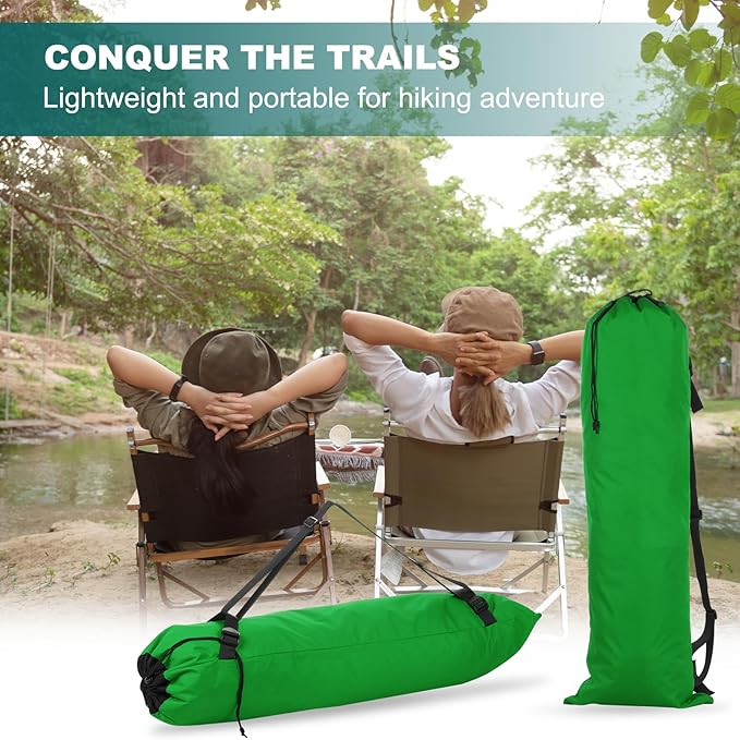 PATIKIL Foldable Camp Chair Replacement Bag Camping Chairs Folding Chair Carry Bag with Adjustable Shoulder Strap for Outdoor Camping Fishing Storage Green