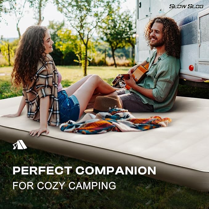 Self-Inflating Sleeping Pad with Portable Electric Air Pump 4in Thick Memory Foam Camping Mattress for Tent Cot &amp Car Travel Fast Inflate &amp Deflate Camping Pad