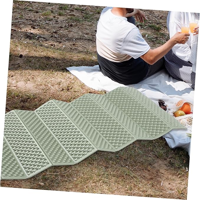 Water-Resistant Foldable Camping Pad with Aluminum Film Thick Multi-Function Outdoor Picnic Mat for Hiking Sleeping Crawling and Pet Play Portable Foldable Sitting Cushion for