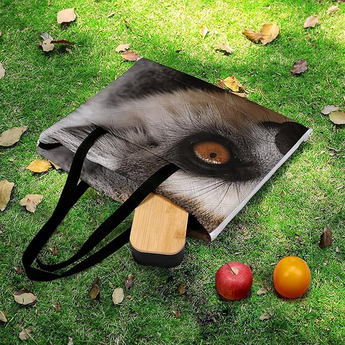 Zipper Monkey Lemur Cute Style Picnic Mat Suitable for Travel Camping Park Or Home Use