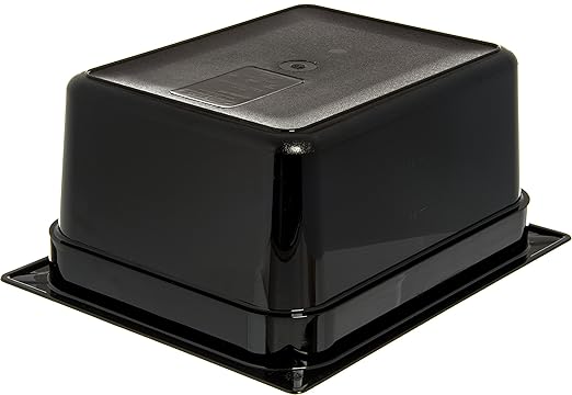 Carlisle FoodService Products Storplus 1/2-Size Food Pan for Catering Buffets and Restaurants Polycarbonate 6 Inches Deep Black (Pack of 6)