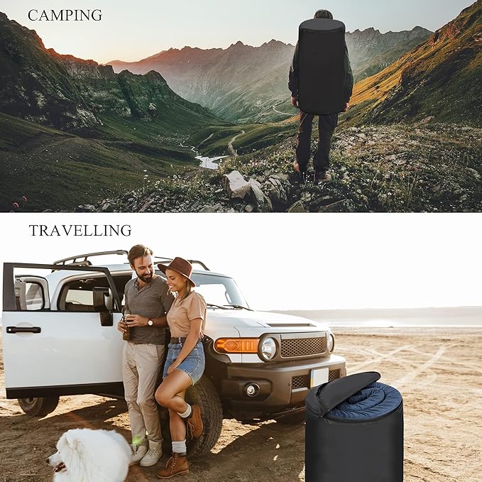 Betterhood Memory Foam Camping Mattress | Potable Backpacking Sleeping Pad W/Waterproof Cover &amp Carry Bag | Roll Up Cot Mattress for Floor TravelCamping | Kids Single or Twin