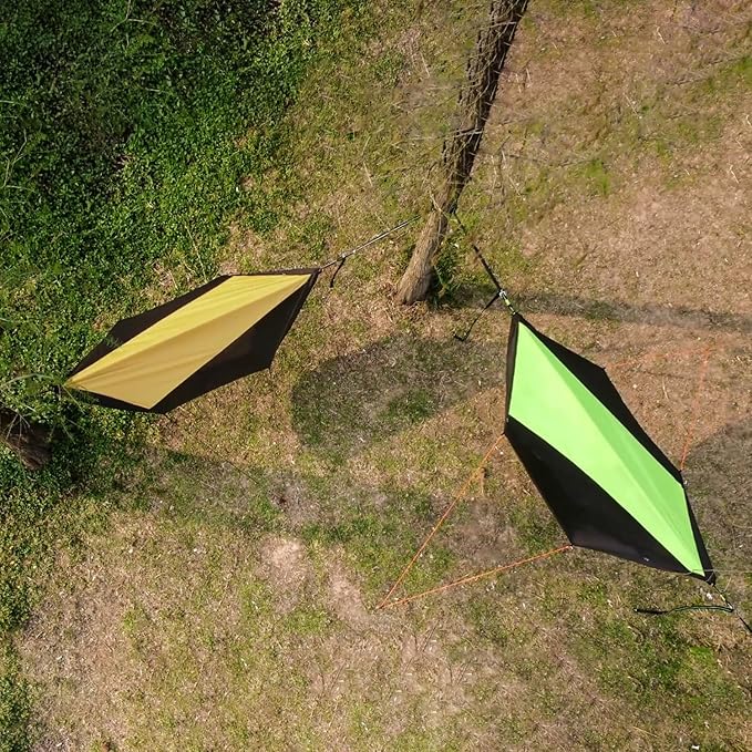 Camping Hammock with Mosquito Net and Sunshade Backpacking Hammock with Ridge Rope Tree Straps Lightweight Portable Hammocks for Outside Hiking and Travel