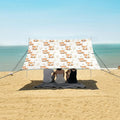 ALAZA Cute Fox Watercolor Beach Tent Sun Shelter UPF50+ Protection Beach Shade Canopy w/ 4 Sandbags for Outdoor Camping Fishing Backyard Fun Picnic 10x9 ft