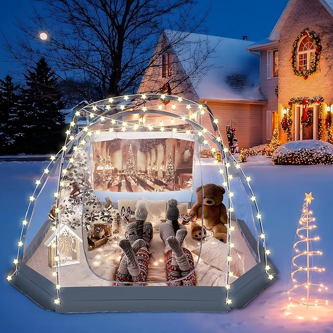 Bubble Tent Outdoor Clear Tents Bubble Dome House Igloo for Terrace Backyard 10x10 FT Transparent Tent for Camping
