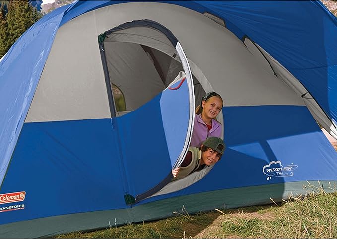 Coleman Montana Camping Tent 6/8 Person Family Tent with Included Rainfly Carry Bag and Spacious Interior Fits Multiple Queen Airbeds and Sets Up in 15 Minutes