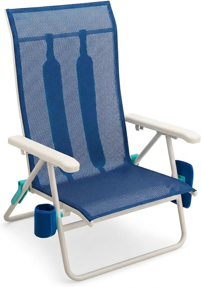 Shibumi Shade | Portable Beach Chair for Adults | Anti-Rust Marine Grade Frame | 300lb Capacity | Padded Backpack Straps | Weighs 8 Pounds | Breathable Fabric