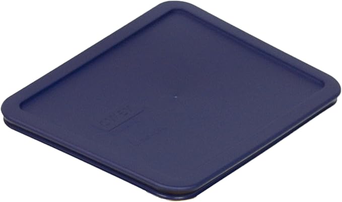 Pyrex 7211-PC 6 Cup Blue Food Storage Replacement Lid (4-Pack) - Made in USA