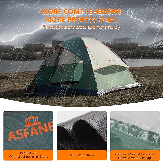2-12 Person Tents for Camping Waterproof Backpack Double Layer Tents Perfect Picnics Fishing and Backyard Camping