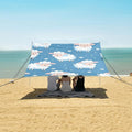 Sheep Pattern for Wrapping Paper and Flower Camping Sun Shelter Beach Tent Portable Beach Sun Shade Outdoor Canopy for Camping Trips Fishing Picnic